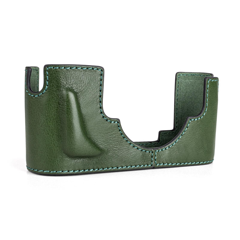 MUZIRI KINOKOO Case for Leica M11 M11-P M EV1, Premium Genuine Leather Protective Half Case for Leica M11/M11-P/M-EV1 Camera, with Hand Grip and Opening Bottom Design - Green