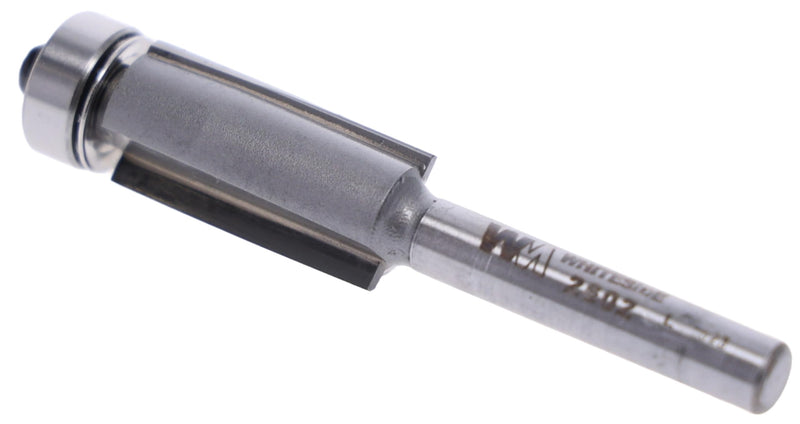 Whiteside 2602 Two Flute Downshear Flush Trim Router Bit: 1/2 Inch Cutting Diameter, 1 Inch Cutting Length, 1/4 Inch Shank, 2-5/8 Inch Overall Length, B3 Bearing