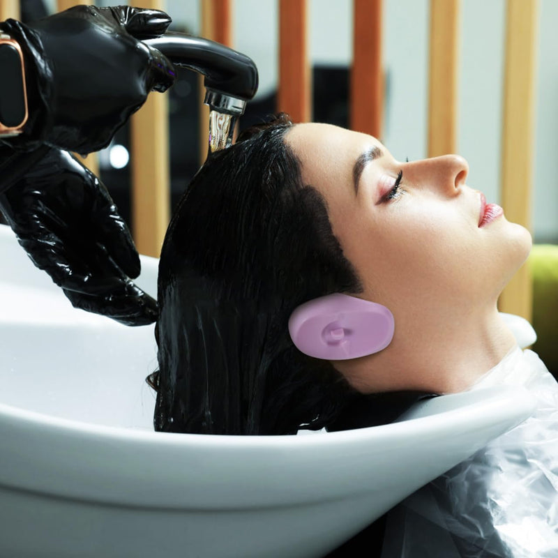 ULTECHNOVO Silicone Hair Coloring Ear Covers Ear Protectors for Hair Dryer Soft Non-Slip Hairdressing Earmuffs for Shower Swimming and Salon Use 4 Pairs