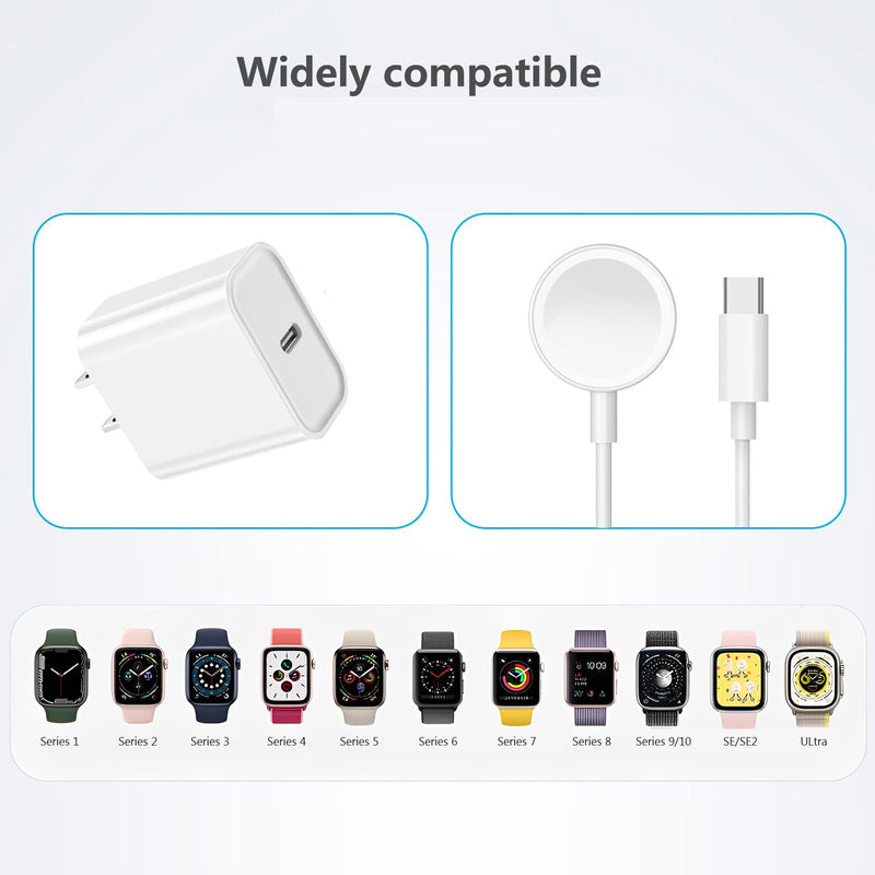 Fast Charger for Apple Watch Charger, with Series Ultra/SE/11/10/9/8/7 | 20W USB C Fast Charger 6.6FT/2M Strong Magnetic Charger