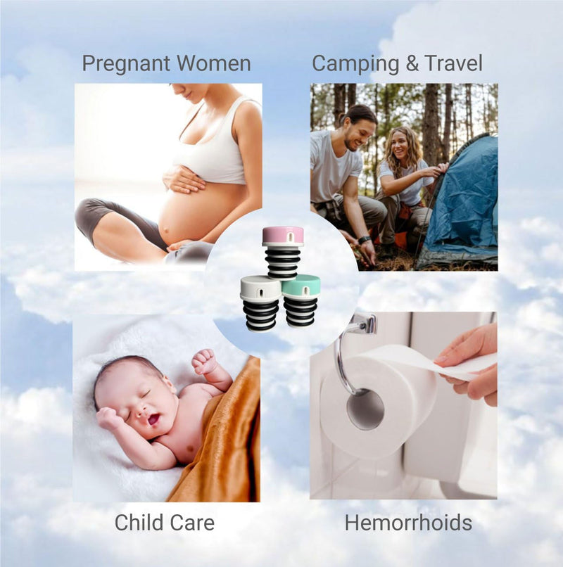Comfort Lightest Portable Bidet for Toilet, Travel & Camping, Mini Travel Compatible with Any Bottle, Pocket Bidet Sprayer for Personal Hygiene On The Go, (3 pcs, Multi-Colour)