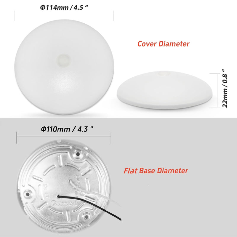 Dream lighting RV Puck Lights LED 12v RV Interior Ceiling Light 3500K Warm White with On/Off Switch 4.5inch Pack of 2 B: 4.5inch, pack 2