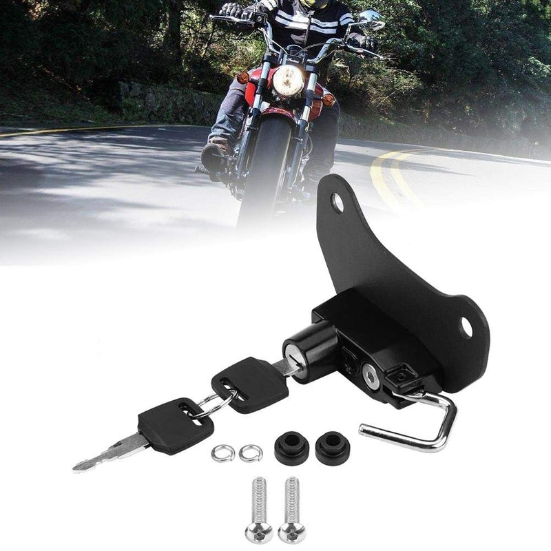 for Indian Bobber Accessories 2021 Motorcycle Helmet Lock,Aluminium Alloy Lock Mount Hook with 2Pcs Keys for 2015-2018,11 * 5.3 * 4.3cm/4.3 * 2.1 * 1.7in(Black)