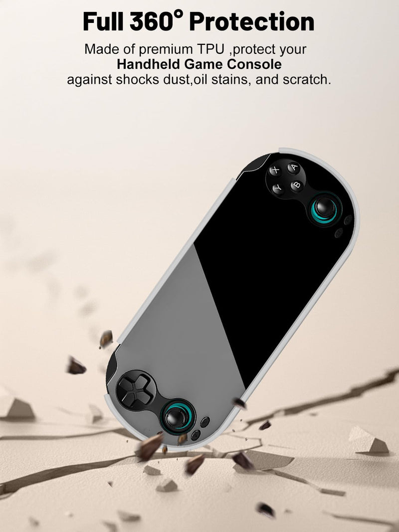 Tpu Protective Case for ANBERNIC RG VITA/VITA Pro Handheld Game Console, Full-Body Protective Cover with Precise Cutout, Shockproof Dustproof Protector Sleeve & Scratch-Resistant Sleeve (White) White