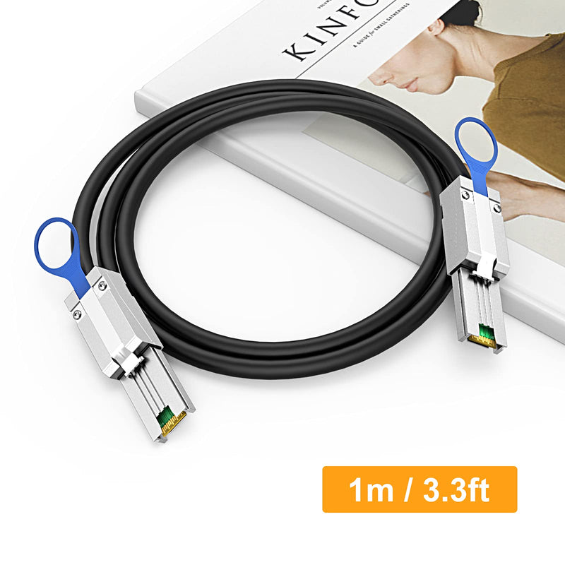 CableCreation External Mini SAS 26pin (SFF-8088) Male to Mini SAS 26 (SFF-8088) Male Cable, 1.0M 1M