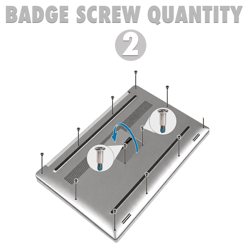 10 x T5 Screws Torx M2x3,2 x PM Screws M2X8,Base Cover Badge Flap Screws for Dell XPS 9500 9510 9520 9530 9550 9560 9570;XPS 15 7590; 9575 2-in-1;Precision 5510 5520 5530 5540 5550 5560,Silver