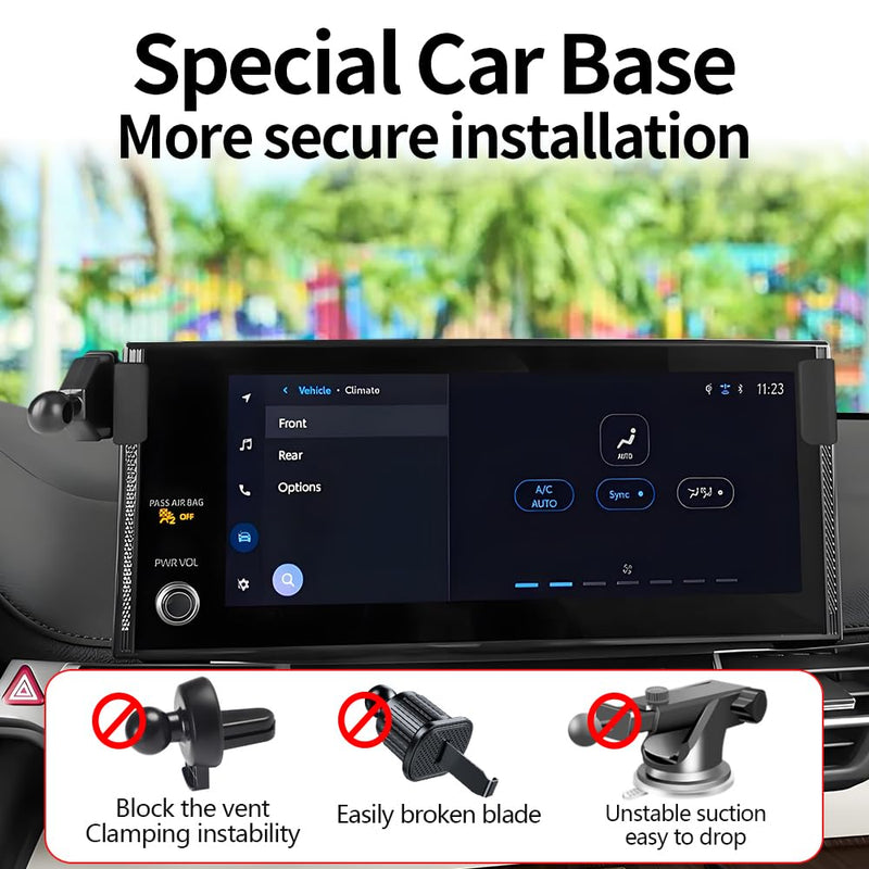 Car Magnetic Phone Mount for Toyota Sienna 2025 2026 [12.3 inch Touchscreen] Auto Interior Accessories Best Cellphone Holder Fast 15W Wireless Charger Cell Phones Charging Screen Stand for Toyota Sienna 2025-2026 [12.3 inch Screen]