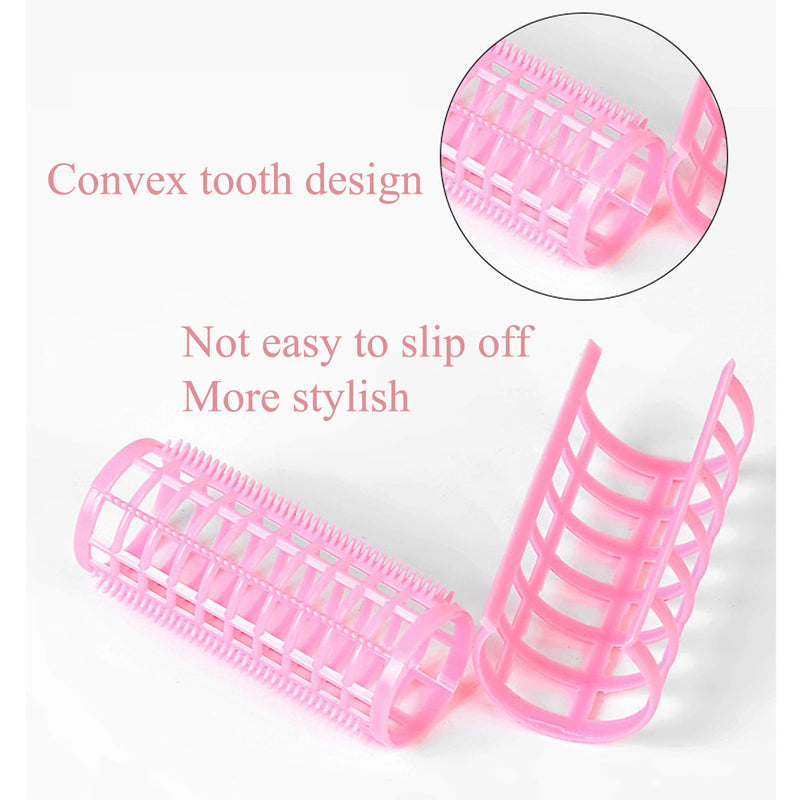 12PCS Hairdressing Curlers, Hair Curler Rollers, Natural Fluffy Hair Tool, for Salon Hairdressing and DIY Hairstyles,Create Great Hairstyles and Bangs Easily at Home Pink, green 456