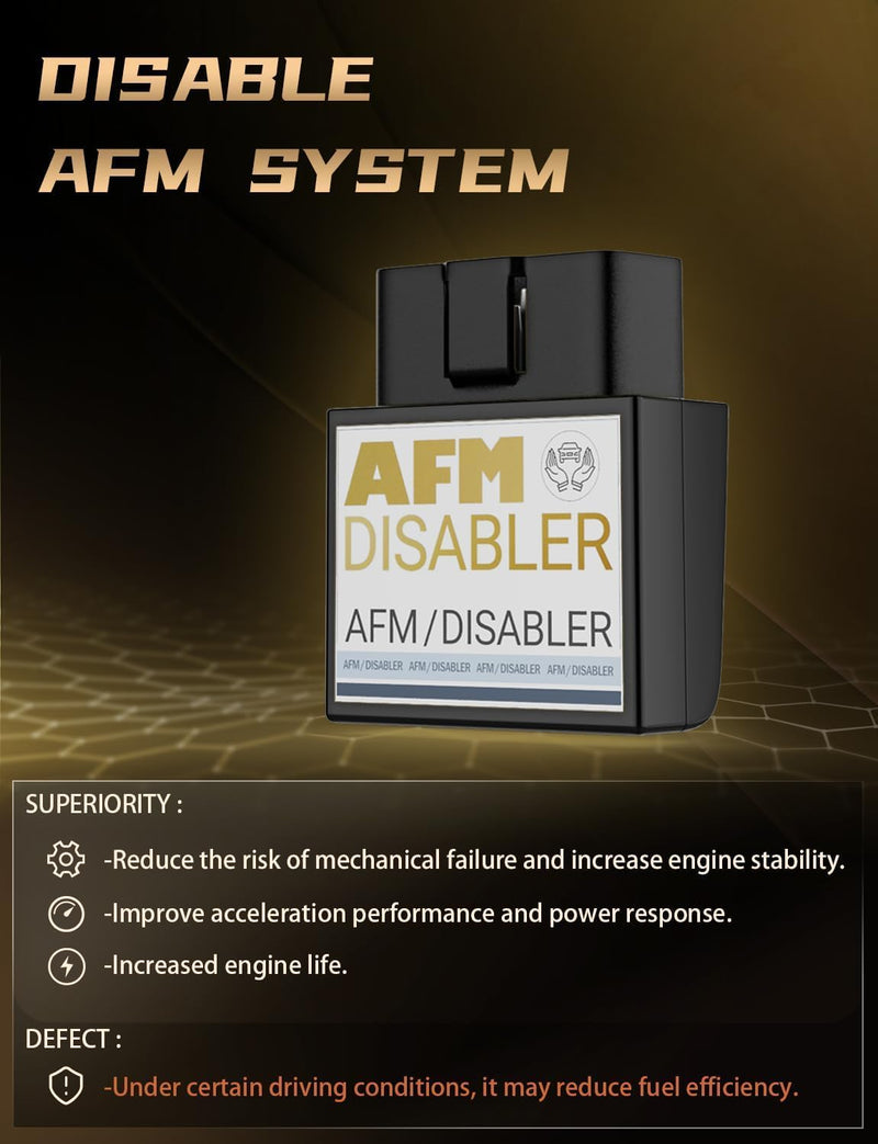 AFM Disabler Active Fuel Management Delete Disabler Compatible with Chevrolet Silverado 1500 V8 5.3L 2010-2018 Models and Trucks, SUVs with GM V6 V8 Engines,Gold Gold