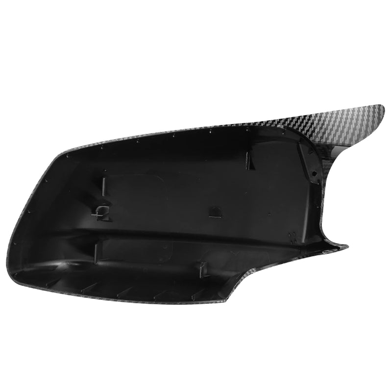 X AUTOHAUX Pair Car Exterior Rear View Mirror Covers Cap Replacement for BMW 5 Series F10 F11 F18 528i 530i 535i 550i 2011-2013 Carbon Fiber Pattern Black Carbon Fiber