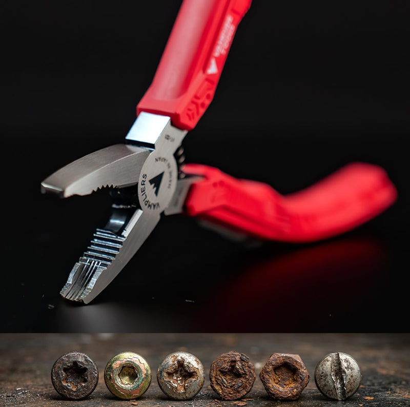 VAMPLIERS 6.25" Stripped Screw Extractor Pliers. Made in Japan. Time-Saving Screw Removal Tool Quickly Extracts Rusted, Stuck, Damaged Screws & Fasteners. 6.25" Vamplier