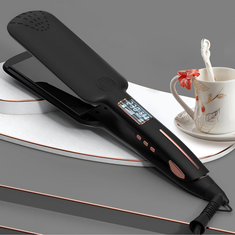 Wide Plate Hair Straighteners for Women,80°C-230°C Temperature Adjustable,LCD Digital Display,Using Advanced Ceramic Coating,Long-Lasting Constant Temperature