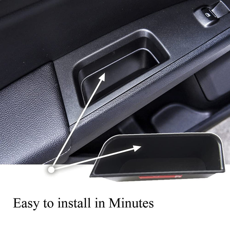 Vesul 4pcs Door Side Storage Box Compatible with Ford Fusion 2013 2014 2015 2016 2017 2018 2019 2020 Armrest Phone Container Door Organizer Handle Pocket ABS Tray Insert Glove Pallet Ford Fusion 2013-2020