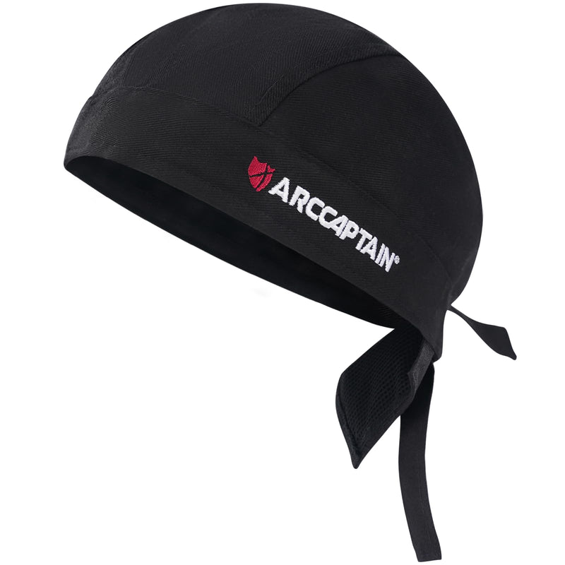 ARCCAPTAIN 2 Pcs Welding Cap, Protective Welders Cap, Welding Hat for Men and Women, Fireproof Cotton and Durable for Safety, L Size Large Black
