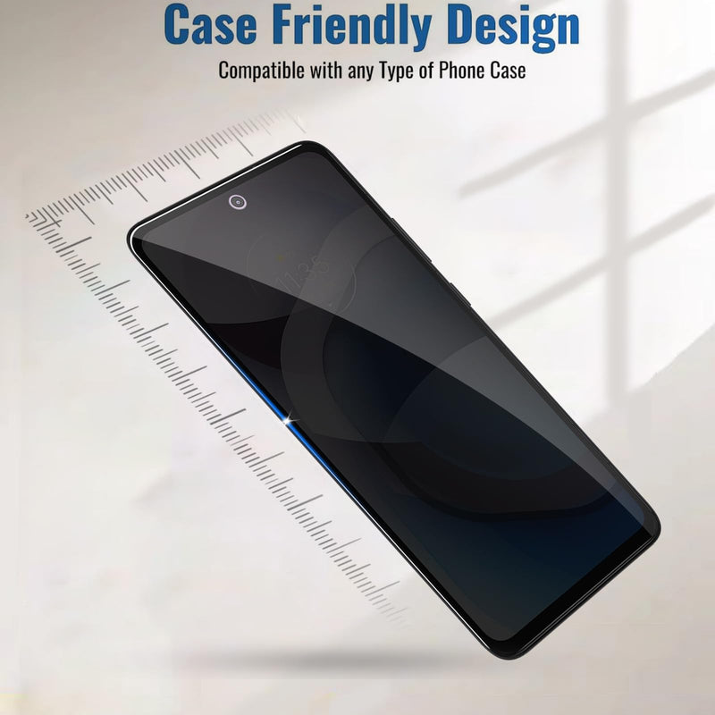 Lyphpe【3 Pack Privacy Screen Protector for Motorola(One 5G Ace) 9H Tempered Glass Anti-Spy Private Film Compatible for Motorola(One 5G Ace) Case Friendly