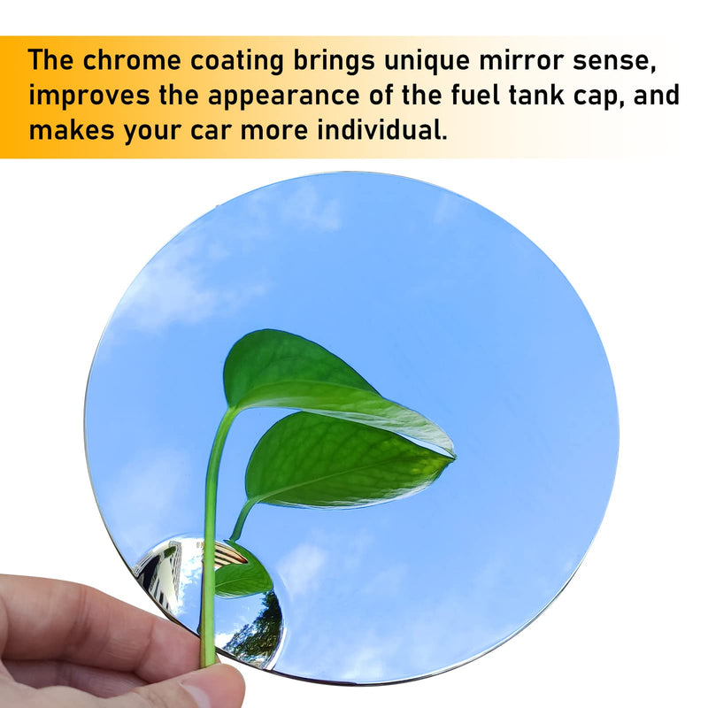 Jaronx Compatible With Ford F150 Gas Cap Cover Replacement 2009 2010 2011 2012 2013 2014, Chrome Fuel Door Cover for F150 Gas Door 9L3Z-99405A26-AA, Fuel Tank Filler Cap