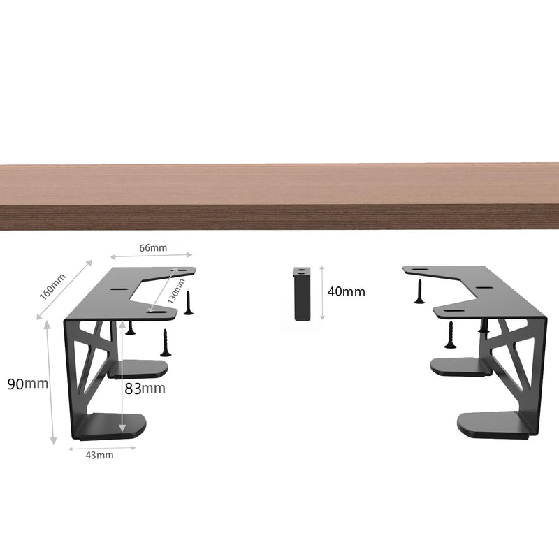 Monzlteck Universal Under Desk Metal Storage Mount for Xbox Series S/X, PS4 Slim/Pro, Compatible with CPU, UPS, Small Form Factor Desktop Tower, Mini PCs, 3.2IN Height Limit – Includes Paper Template