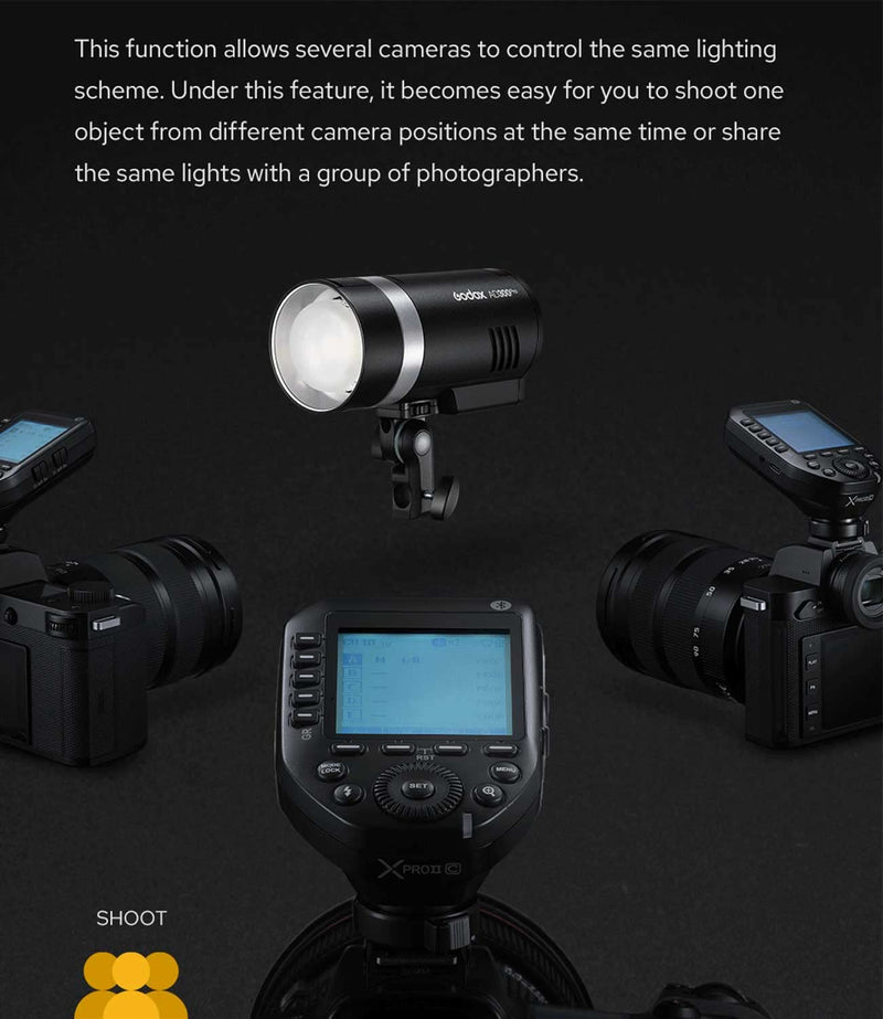 Godox XProII-N TTL Wireless Flash Trigger Transmitter Compatible with Nikon Cameras, 2.4G HSS 1/8000S Bluetooth Connection, Quick Hotshoe Locking (Upgraded XPro-N)