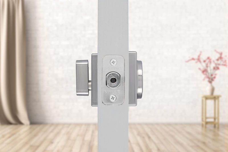 BRINKS – Exterior Deadbolt Front Door Lock – Single Cylinder Square Keyed Entry – Home & Residential Security – Satin Nickel Finish (Pack of 1)