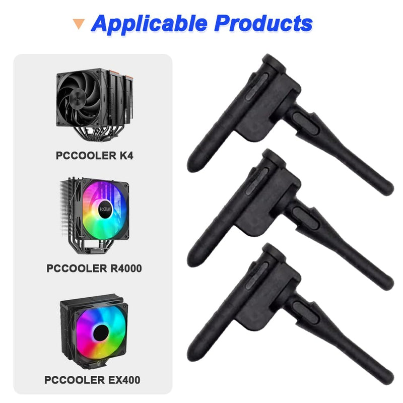 CPU Fan Rubber Screws, PC CPU Fans Black Rubber Reducing Noise Anti-Vibration Screws, Computer Cooling Fan Soft Rubber Mounting Screws for PCCOOLER Fan (50 Pcs)