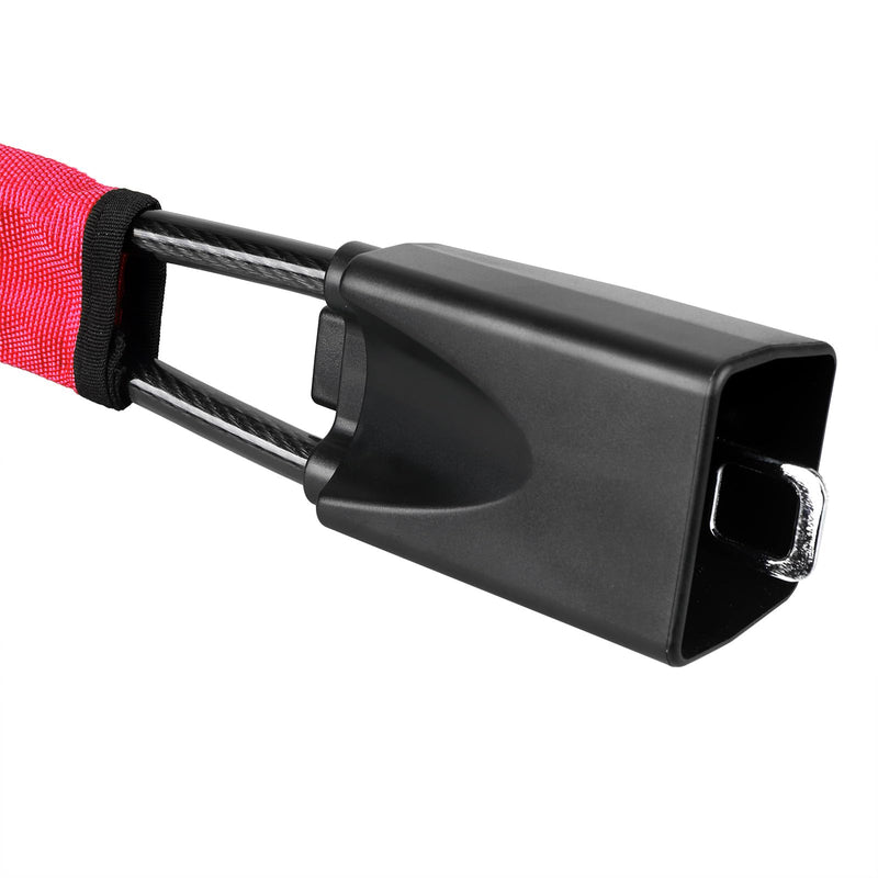 Car Steering Wheel Lock Seat Belt Lock Anti Theft Device Universal | 17" with 3 Keys for Auto Security Suitable for Most Vehicle,SUV,Golf Cart,Van,Truck Red