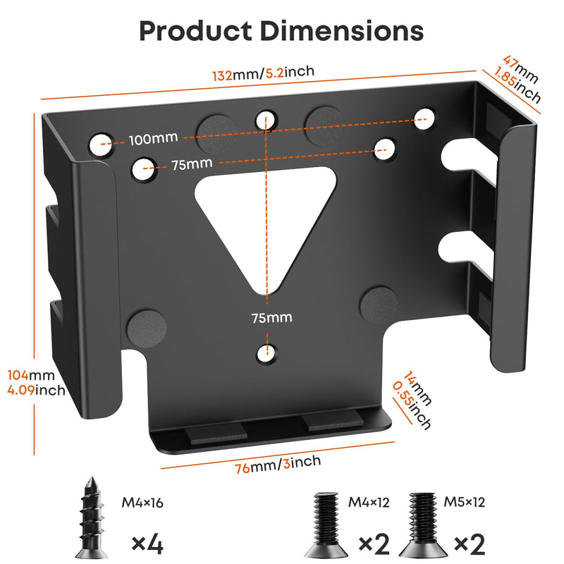 PUTORSEN Mount for Mac mini M4/M4 Pro 2024, Under Desk & VESA Mount Holder