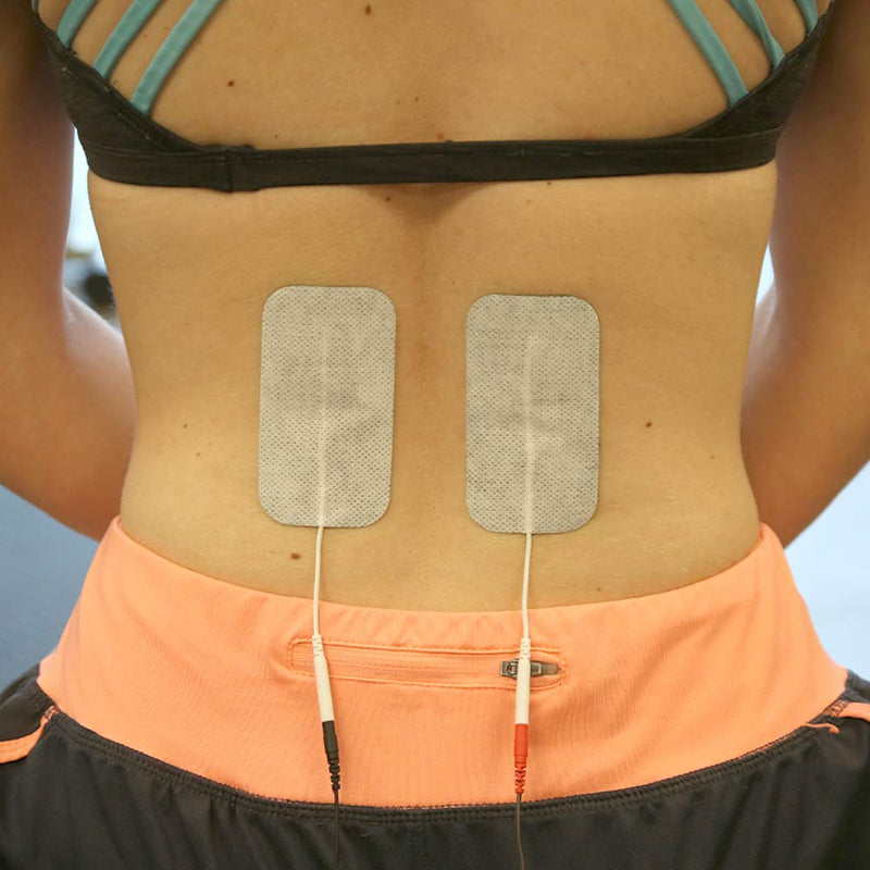 reserv 2" x 4" Rectangle Premium Re-Usable Self Adhesive Electrode Pads for TENS/EMS Unit, Fabric Backed Pads with Premium Gel (Latex Free)(16 Electrodes) 16 Count (Pack of 1)