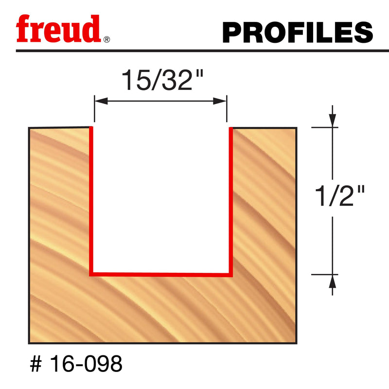 Freud 16-098: 15/32" (Dia.) Mortising Bit with 1/4" Shank