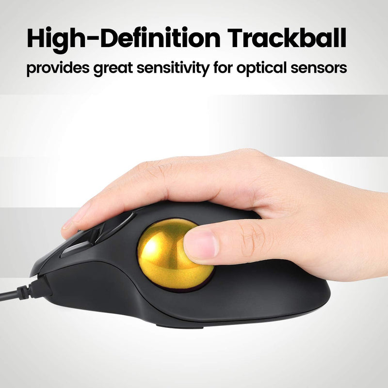 Perixx PERIPRO-303 GGO 1.34 Inches Trackball - Replacement Ball for M570, PERIMICE-517/520/717/720, and Other Compatible Trackball Mouse - Glossy Gold