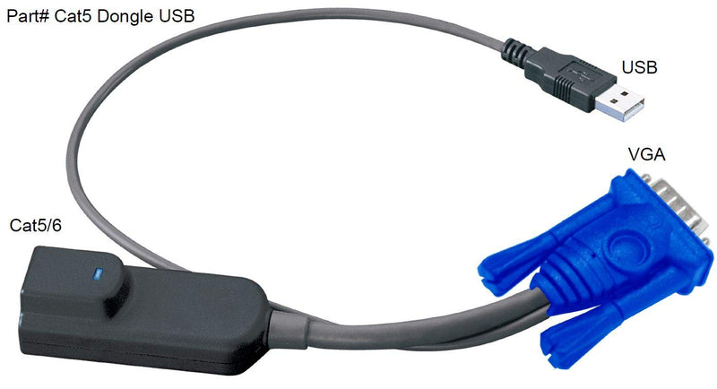 VGA KVM Switch Dongle for Crystal Image Tech Cat5 KVM Switch (VGA USB Cat5 Dongle)