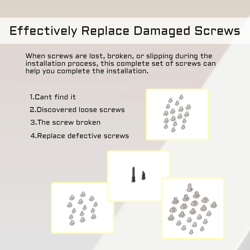 for iPhone XR Complete Full Screw Sets Replacement for iPhoneXR with Pentalobe Screw Color Repair Kit 4 Screwdrivers for A1984 A2105 A2106 A2108