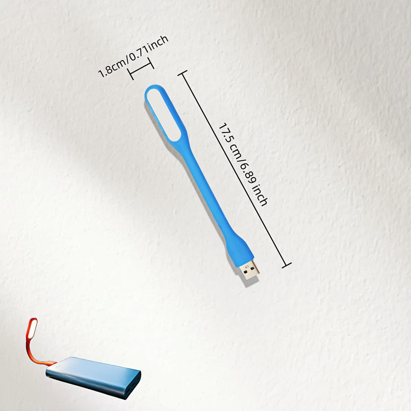 USB LED Light,5 Pcs Mini Flexible Reading Light, Eye-Caring LED Lamp for Laptop Keyboard, Book, Night Light, Portable USB Type-A Light Compatible with Laptop, Desktop,Power Bank