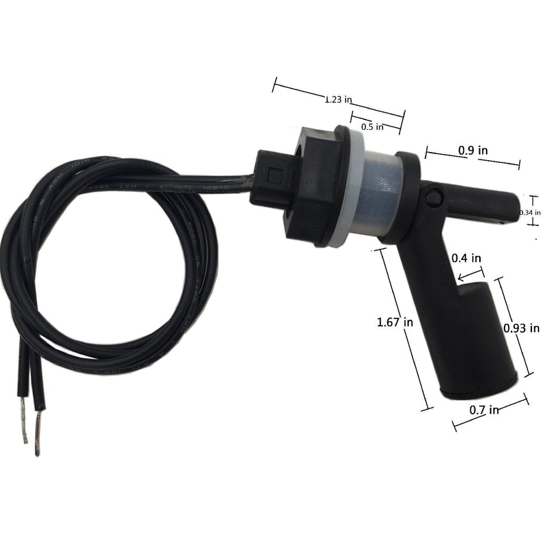 6 Pieces Black Water Level Sensor Aquarium Tank Side Mounted Horizontal Liquid Float Switch