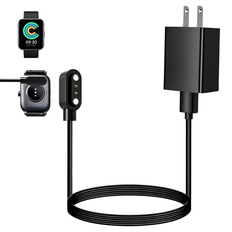 2 Pin 2.84mm Magnetic Smart Watch Charger with USB Wall Adapter, 3.28FT