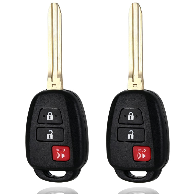 Key Fob Remote Replacement Compatible with 2013-2021 Toyota RAV4/ 2016-2019 Tacoma/ 2013-2019 Prius C/ 2020-2021 4Runner Keyless Entry Remote Control, HYQ12BDM HYQ12BEL 2 Pcs