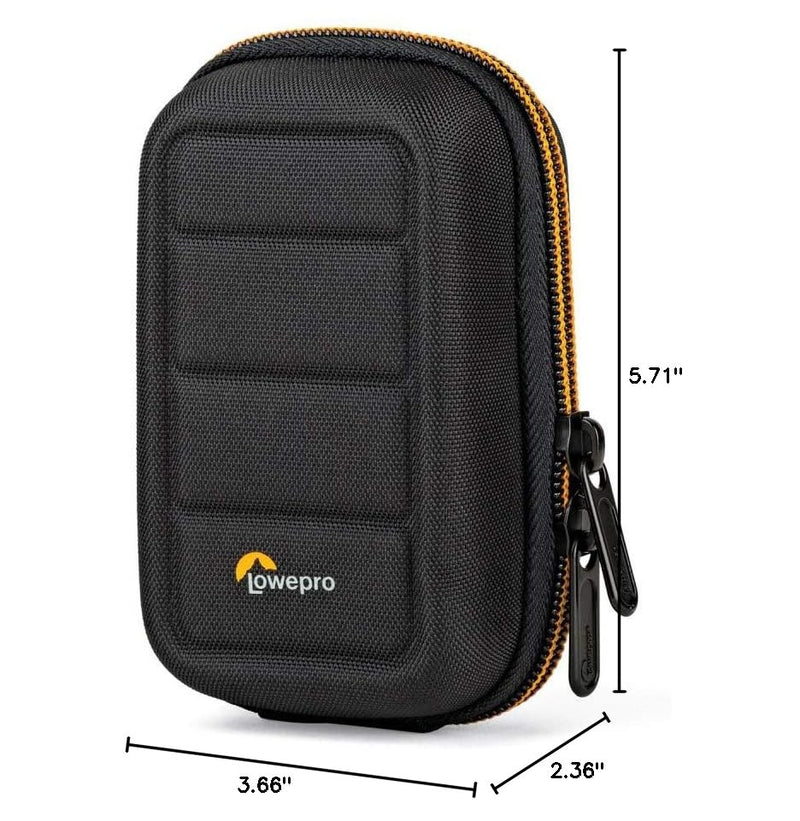 Lowepro Hardside CS 20 Case for Small CSC Cameras, Point-and-Shoot Cameras, Memory Cards & Accessories, 9.30 x 5.99 x 14.50 cm, Black