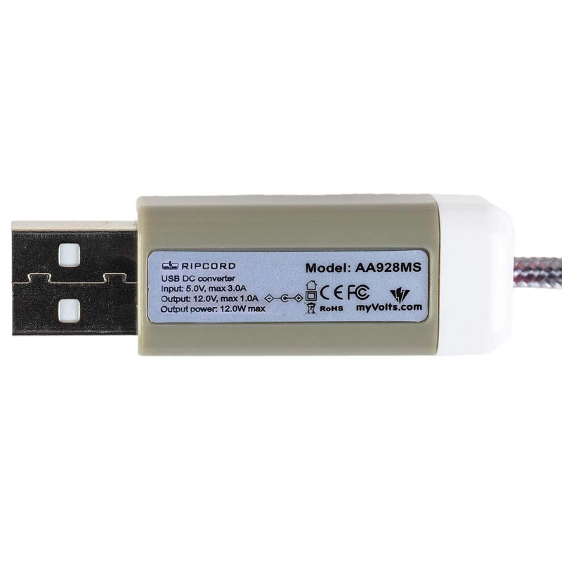 myVolts Ripcord USB to 12V DC Power Cable Compatible with Elektron Digitakt Digital Drum Computer Sampler