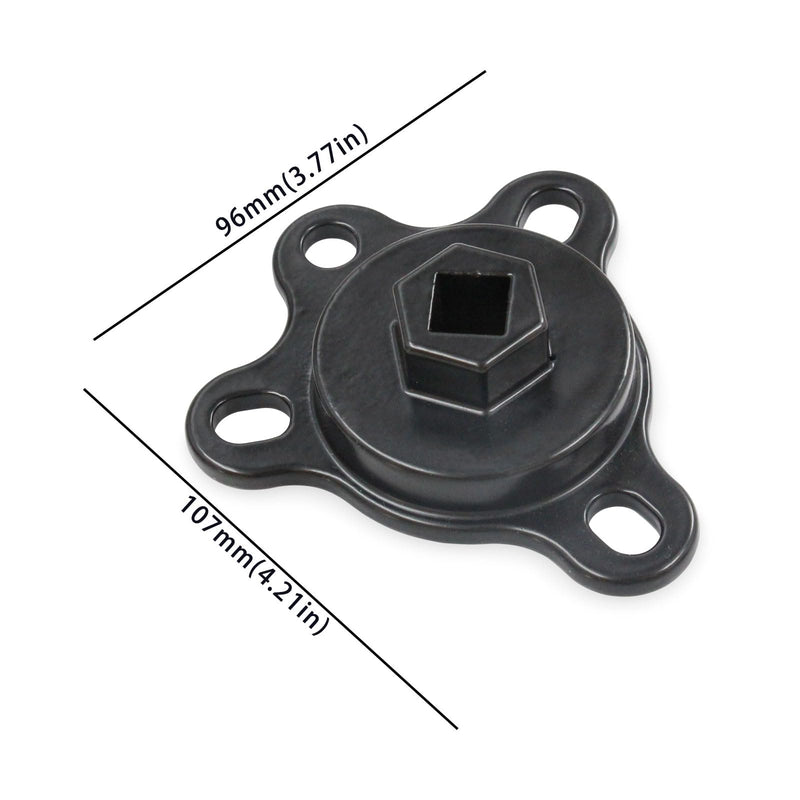 Crankshaft Turning Tool Engine Rotation Adapter Tool Compatible for Chevy or Ford V8 Engines Black