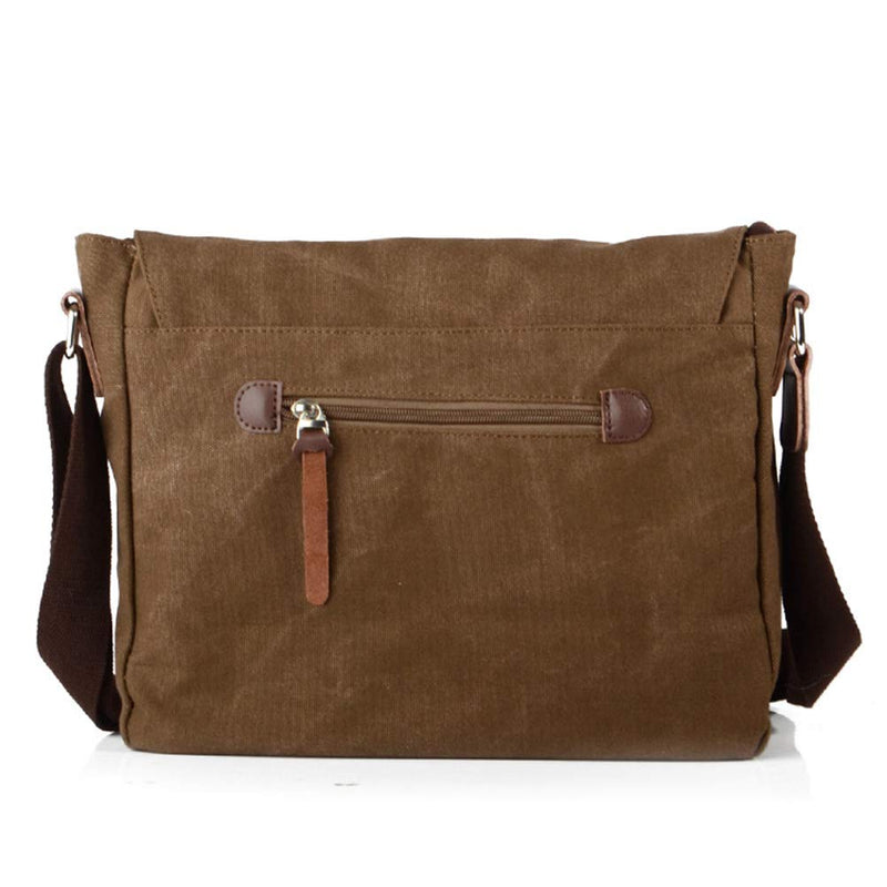 Compatible with/Replacement Vintage Waterproof Canvas Leather Trim DSLR SLR Shockproof Camera Shoulder Messenger Bag (Coffe) Coffe