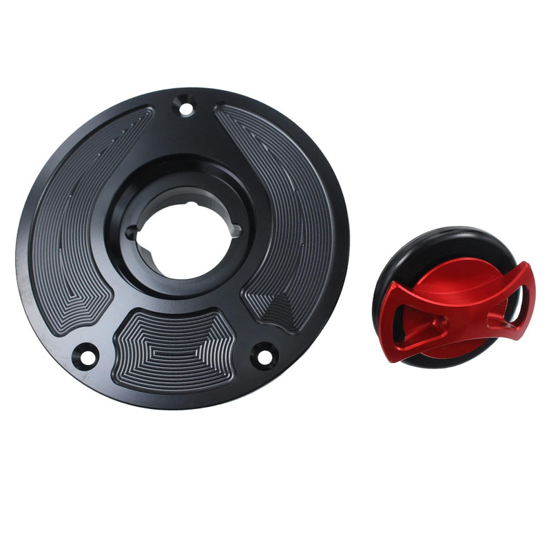 Motorcycle CNC Aluminum Gas Cap Gas Fuel Tank For CB1000 CB1000R CB600F CB1300 CBF1000 CBR1000RR CBR1100XX CBR1100 CBR600RR CBR900RR CBR929RR 954 CBR600 F4 F4I VTR1000F RVF 400 (Red) Red