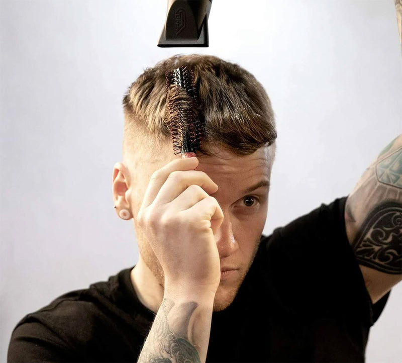 Uppercut Deluxe Quiff Roller Hair Styling Brush | Volumising Hair Brush to Lift and Create Quiff Styles. Spaced Ball Tipped Bristles Prevent Pulling. For Smooth Styling.