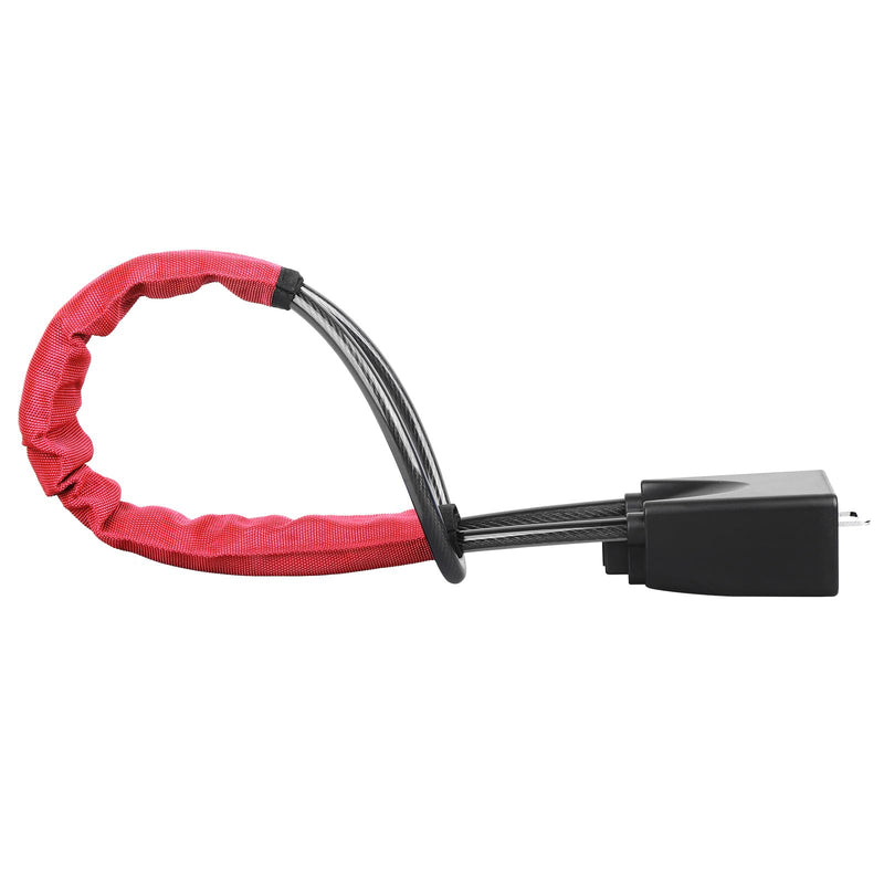 Car Steering Wheel Lock Seat Belt Lock Anti Theft Device Universal | 17" with 3 Keys for Auto Security Suitable for Most Vehicle,SUV,Golf Cart,Van,Truck Red