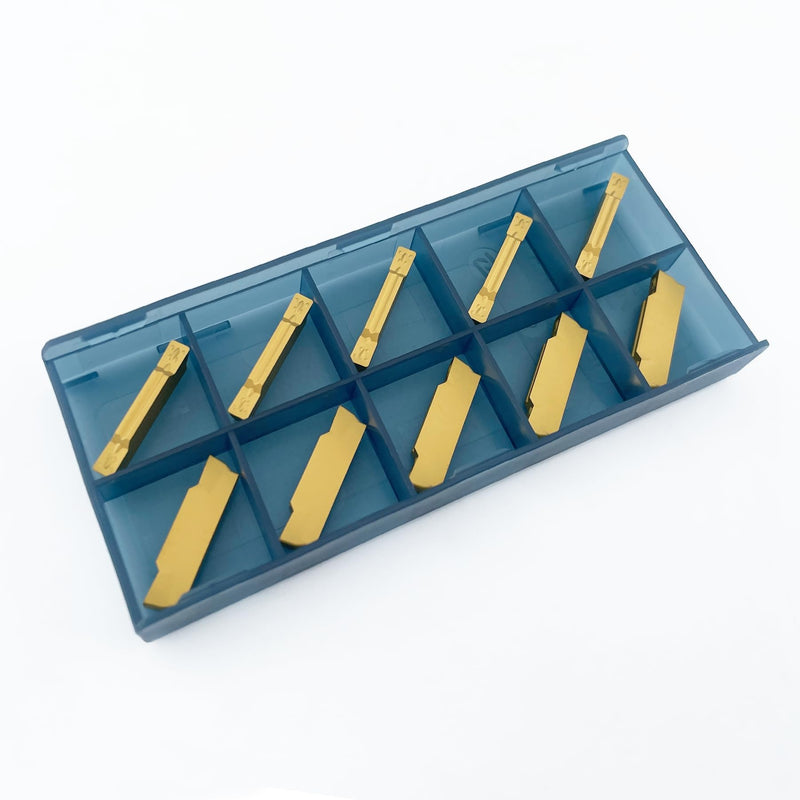 Carbide Grooving Inserts MGMN300-M for MGEHR/L and MGIVR/L Grooving Cut-Off Tool Holder, Installed with KOLORY, CVD Coating Metal Cutting, 10pcs CVD Coated