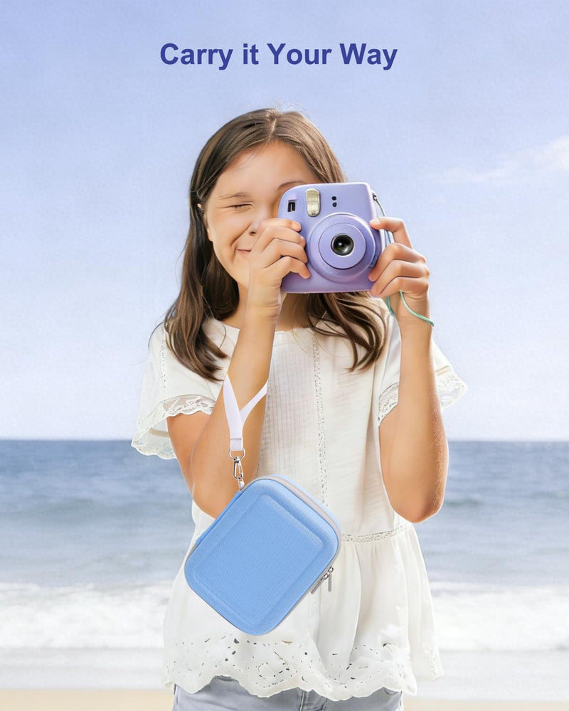 Krypthos Kids Instant Print Camera Case for Dylanto for ESOXOFFORE (Blue) | Compatible with ESOXOFFORE, Dylanto, DUDUDRAGON, Zostuic, Gofunly, Cimizi, Paper Storage, Shockproof, Durable, Easy to Carry Blue
