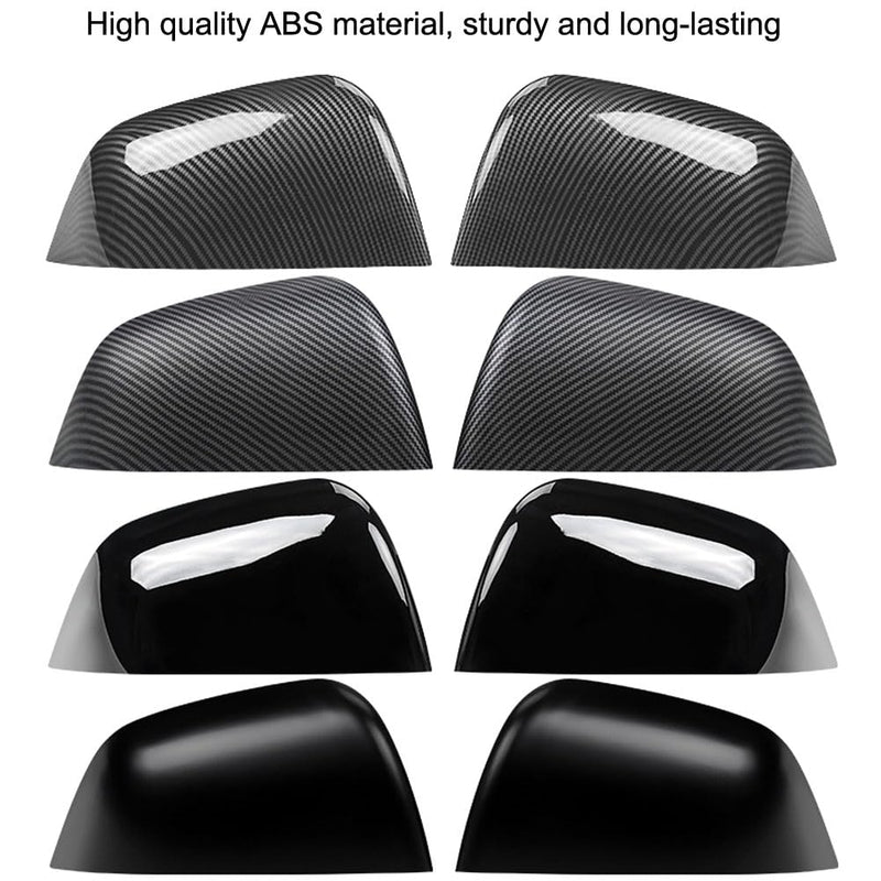  [AUSTRALIA] - ABS Matte Carbon Fiber Style Rearview Mirror Guard Cover Door Side Moulding Trim Exterior Accessories Compatible with 2021 2022 2023 2024 Tesla Model Y Matte Carbon Fiber(Model Y)