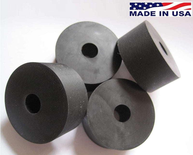 4-Pack - Made in USA - Premium Quality Multi-Purpose Rubber Spacer, 2" OD x 1/2" ID x 1" Thick (AVS-X19-19), for Home-Industrial-Automotive-Marine & More! Buy The Best!
