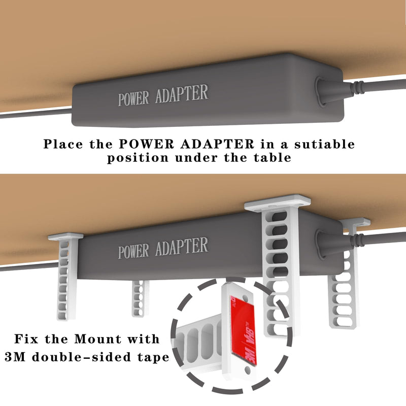 Universal Under Desk Mount for Power Brick Holder Docking Station Mount Power Strip