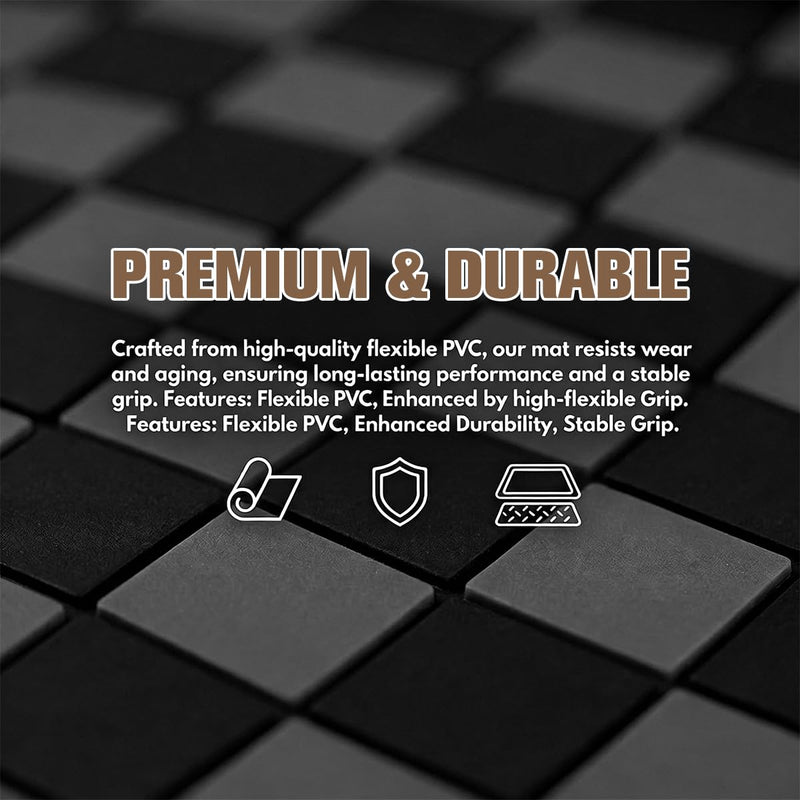 Car Anti-Slip Pad, 3 in 1 Vehicle Dashboard Mat with Temporary Parking Number & Rotatable Phone Holder, Multifunctional Anti Skid Automotive Dash Pad, Universal for SUV RV Truck (Gray/Gold) Gray/Gold