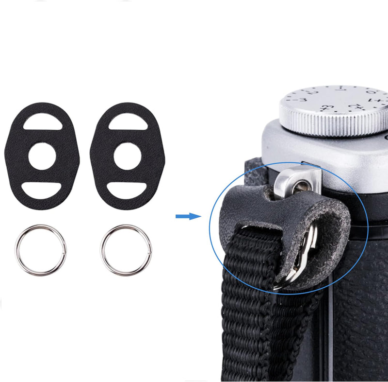 4pcs Stainless Steel Triangle & O Split Ring for Camera Strap, Riangle Split Hook for Belt Hook Lanyard Camera Shoulder Strap