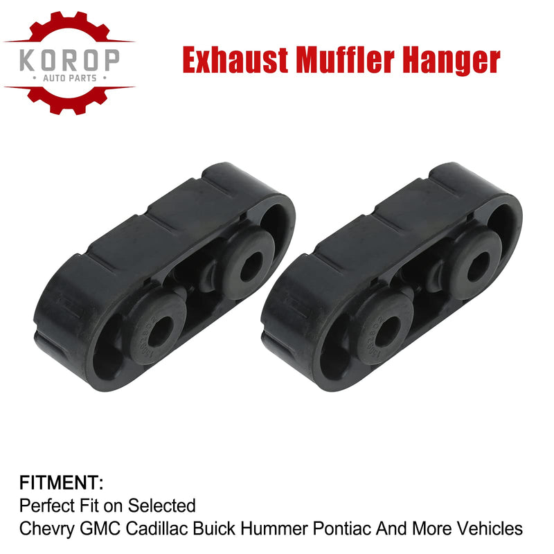 Exhaust Muffler Hanger Insulator (2pcs) 15092802 Fits for chevy Express Suburban Silverado 1500 2500 3500 HD,for Yukon Savana Sierra 1500 2500 3500 HD,for Cadillac Escalade,Muffler Tailpipe Hanger